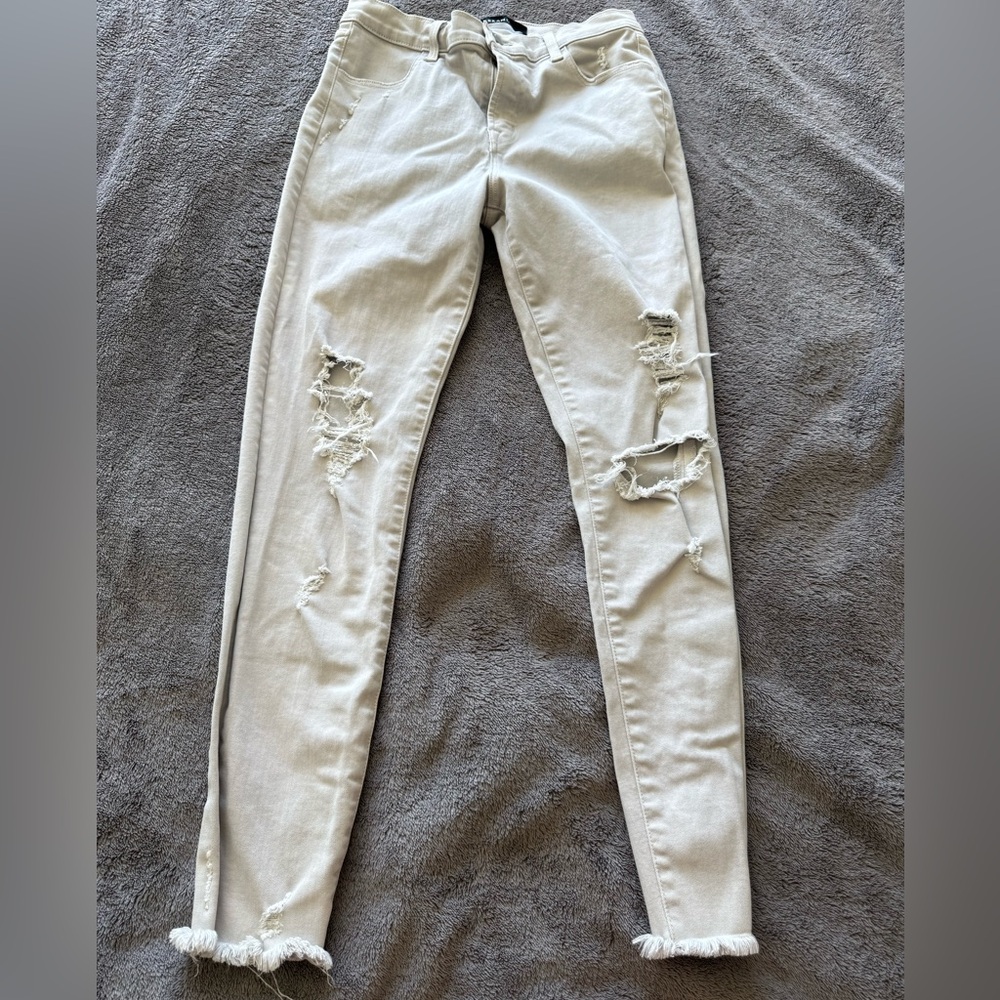 J Brand Distressed light grey Jeans
